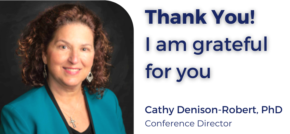 nonprofit Thank you from Conference Director graphic 4.5.22